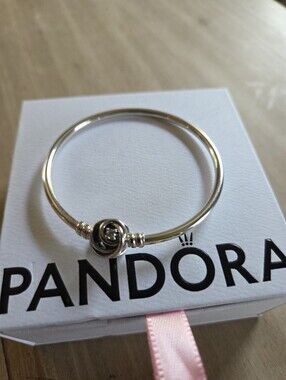 Pandora Moments Encircled Clasp Size 6.7in. Small Bangle NWOT